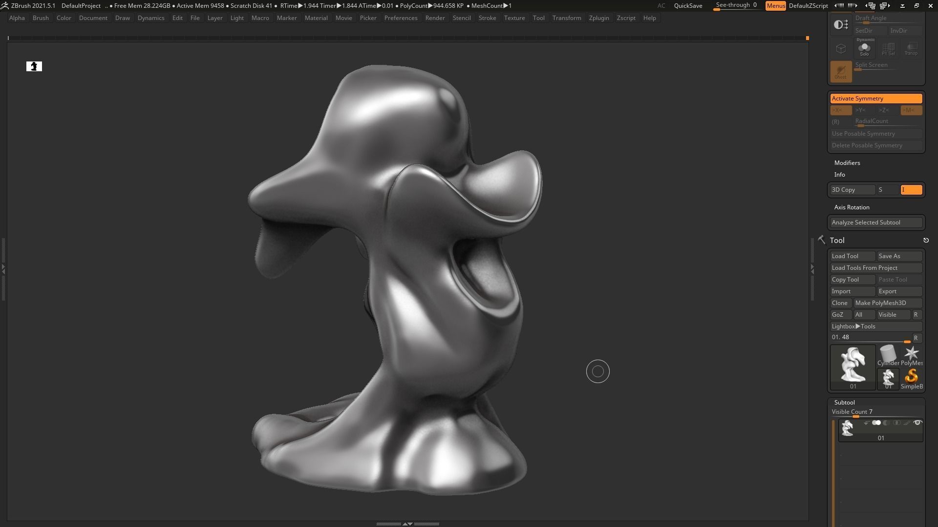 Modern Abstract Decorative sculpture 3d print model 59 3D print model_7