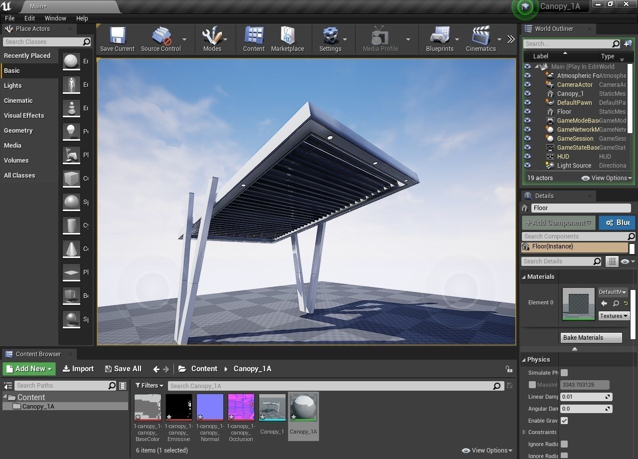 Canopy 1A Low-poly 3D model_19