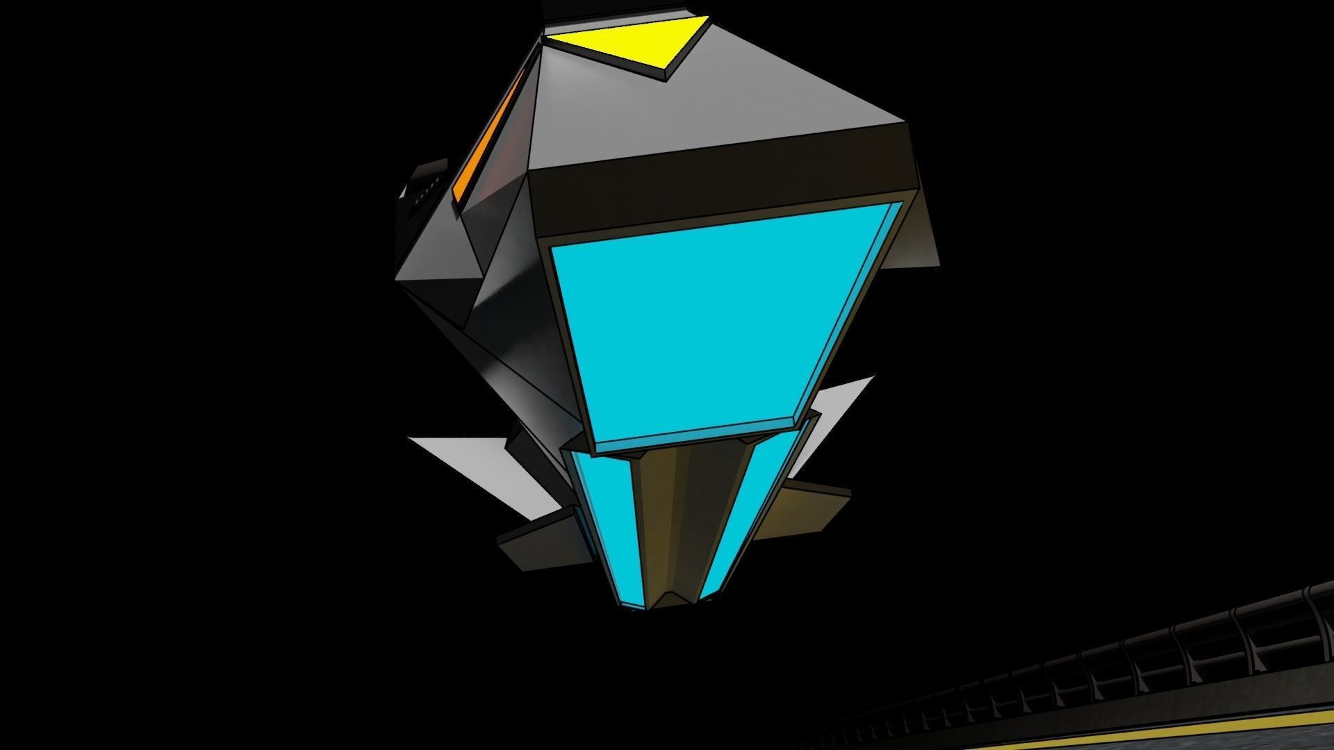 future motorbike Low-poly 3D model_16