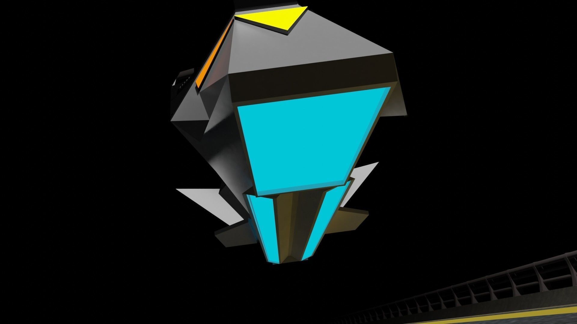 future motorbike Low-poly 3D model_17