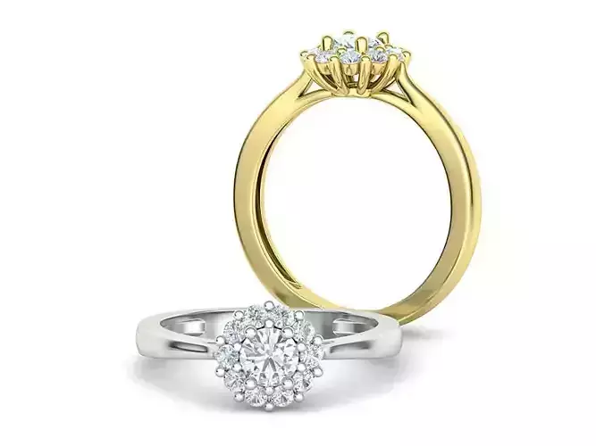 Diana Classic Engagement Ring printable 3dmodel
