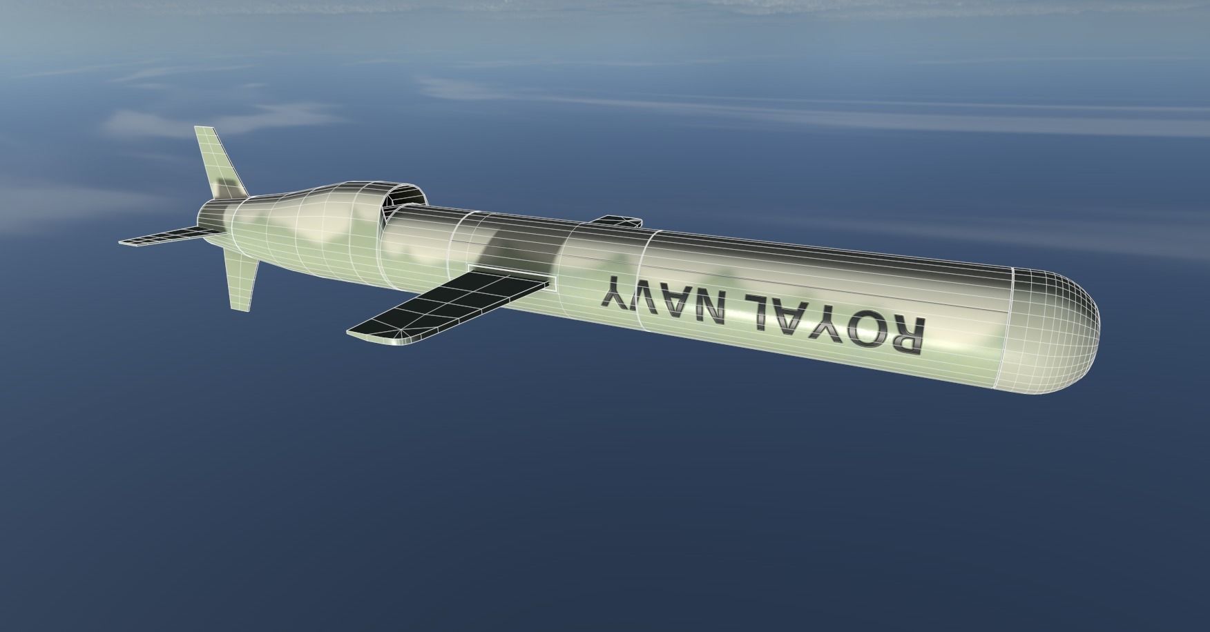 Tomahawk Missile Low-poly 3D model_16