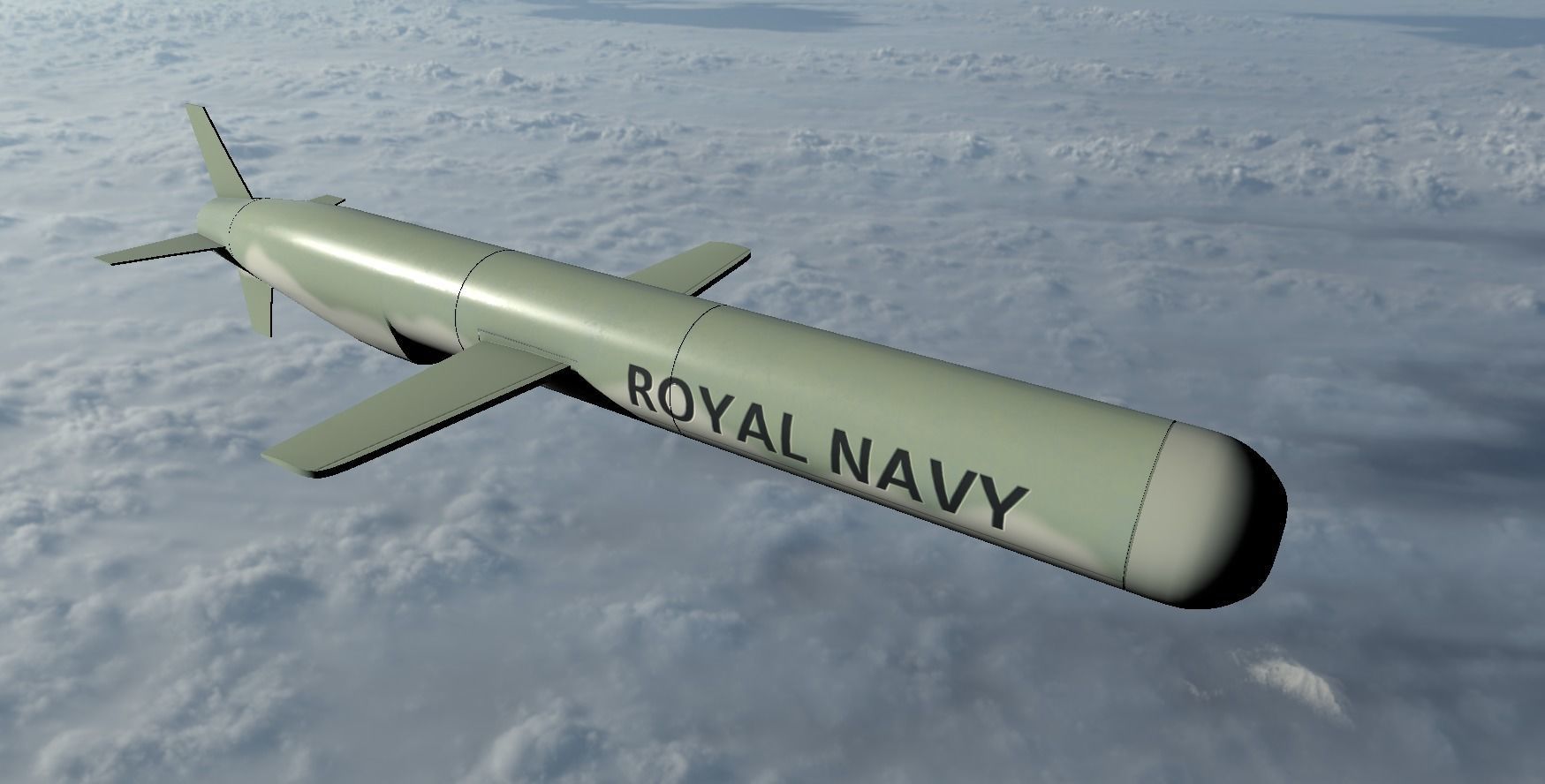 Tomahawk Missile Low-poly 3D model_1