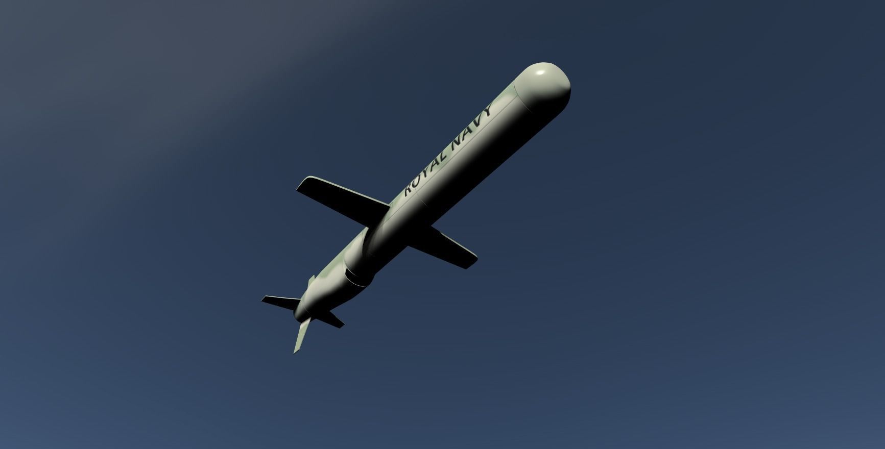 Tomahawk Missile Low-poly 3D model_5