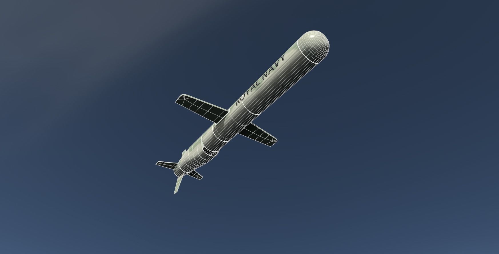 Tomahawk Missile Low-poly 3D model_6