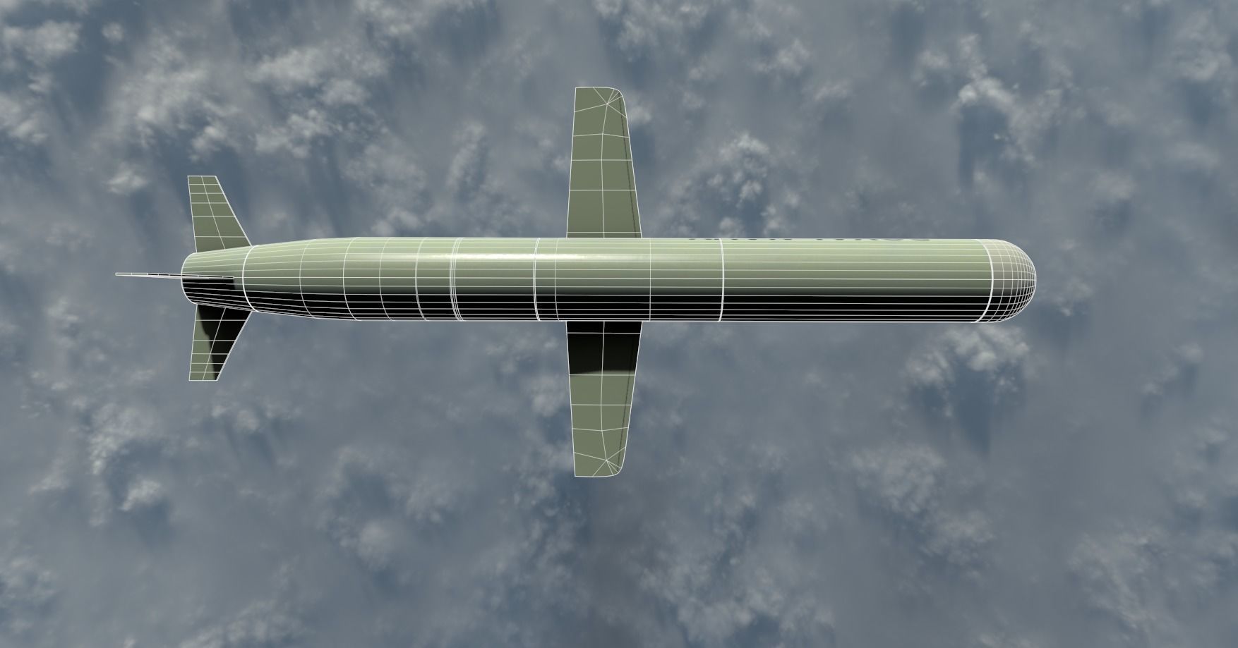 Tomahawk Missile Low-poly 3D model_14