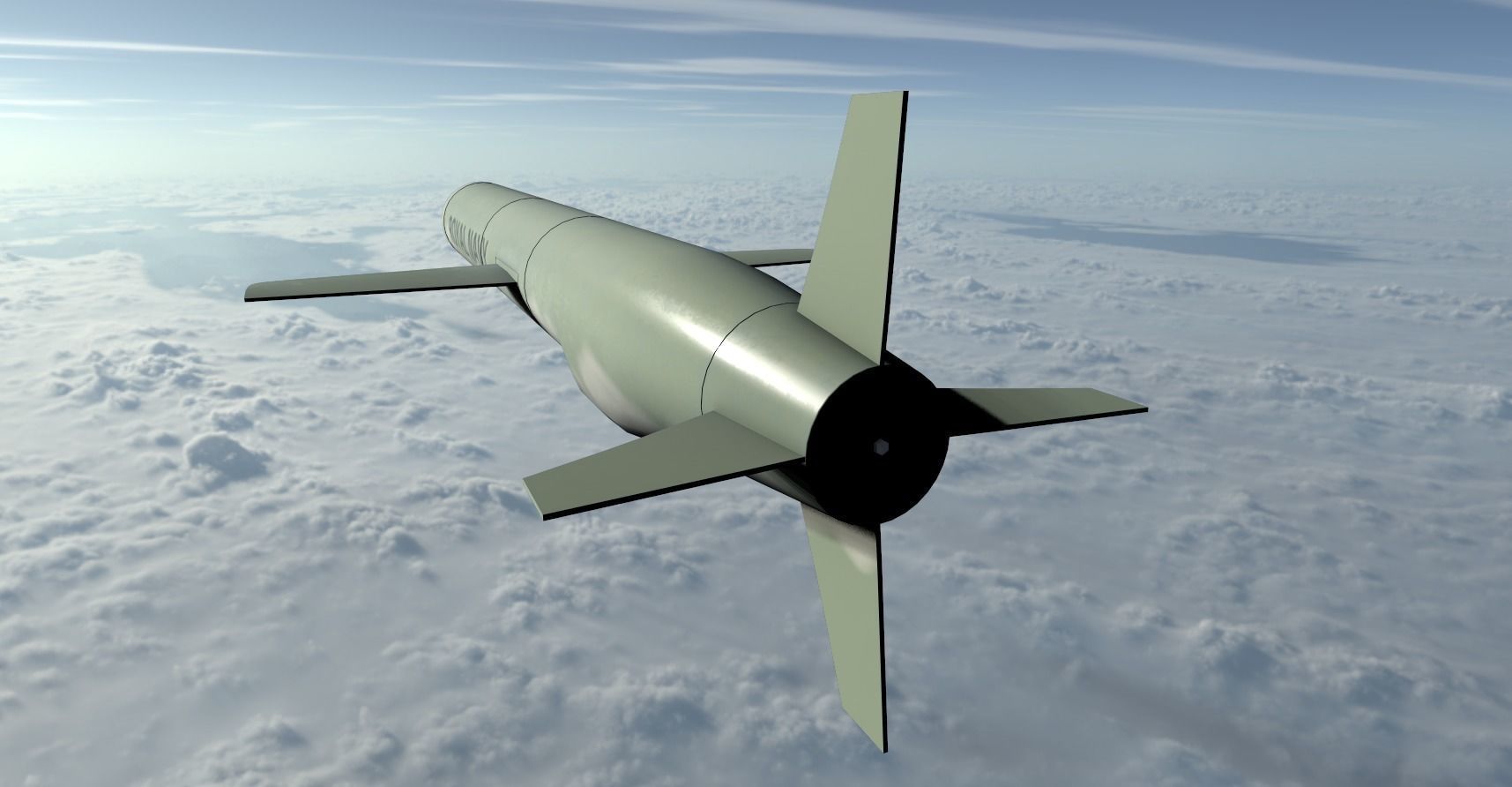 Tomahawk Missile Low-poly 3D model_9