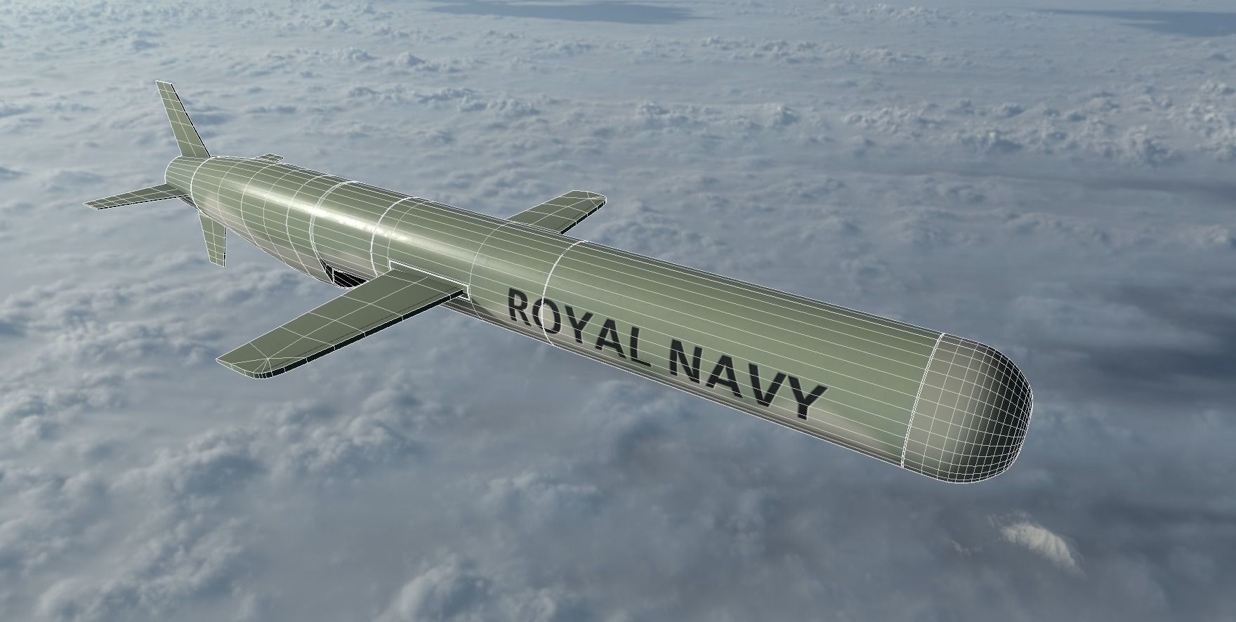 Tomahawk Missile Low-poly 3D model_2