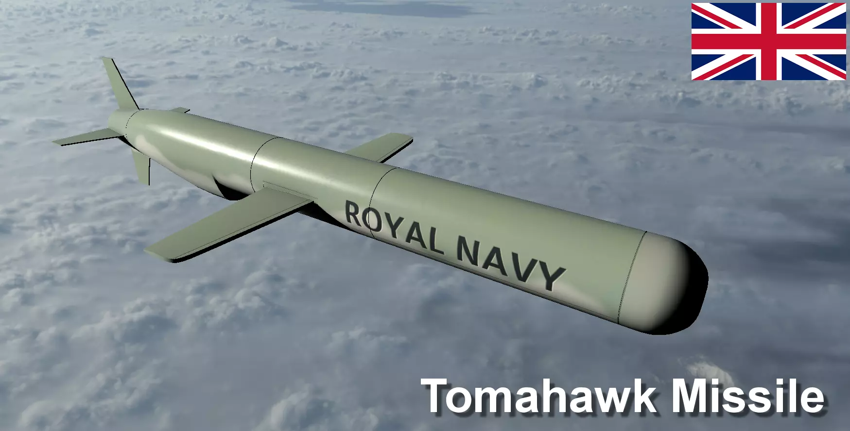Tomahawk Missile Low-poly 3D model_0