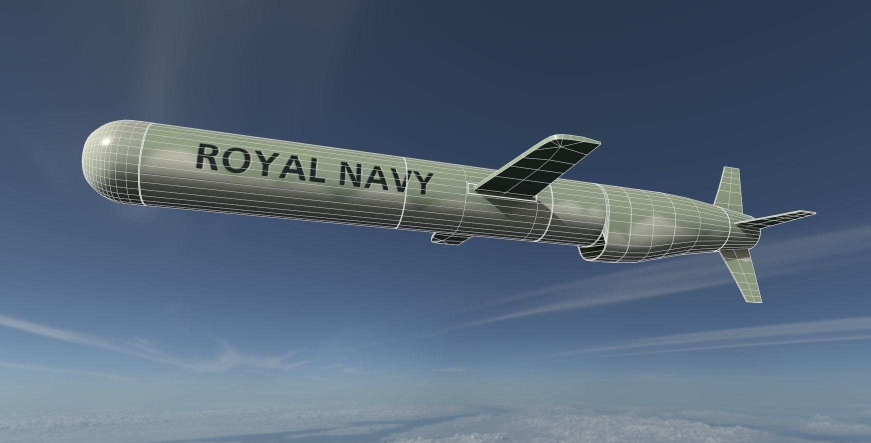 Tomahawk Missile Low-poly 3D model_8