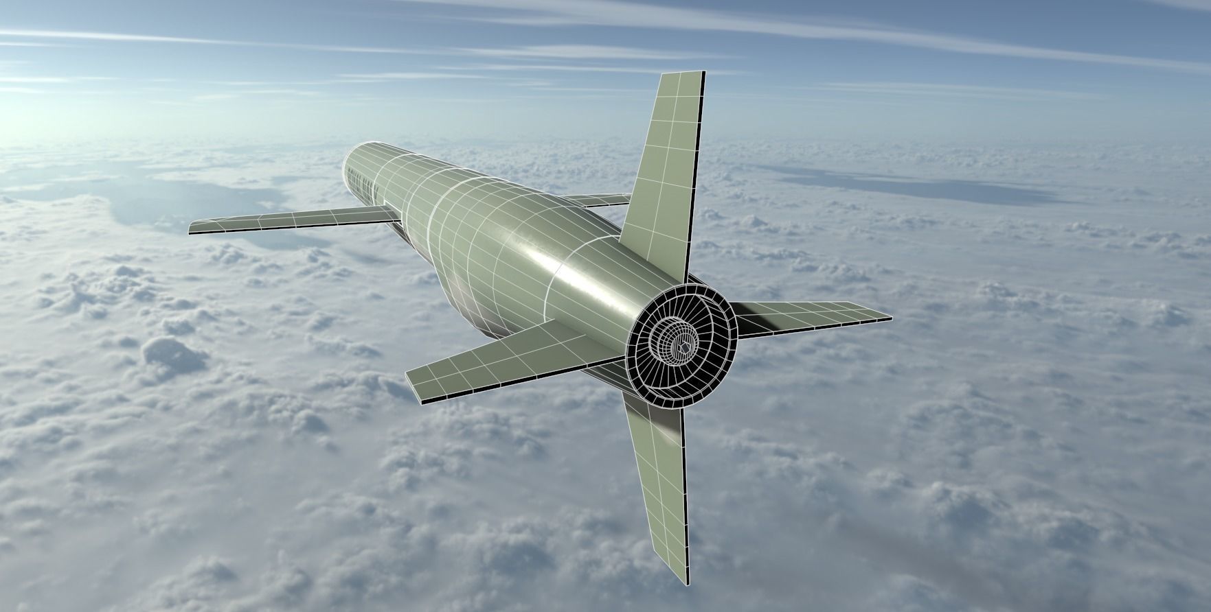 Tomahawk Missile Low-poly 3D model_10