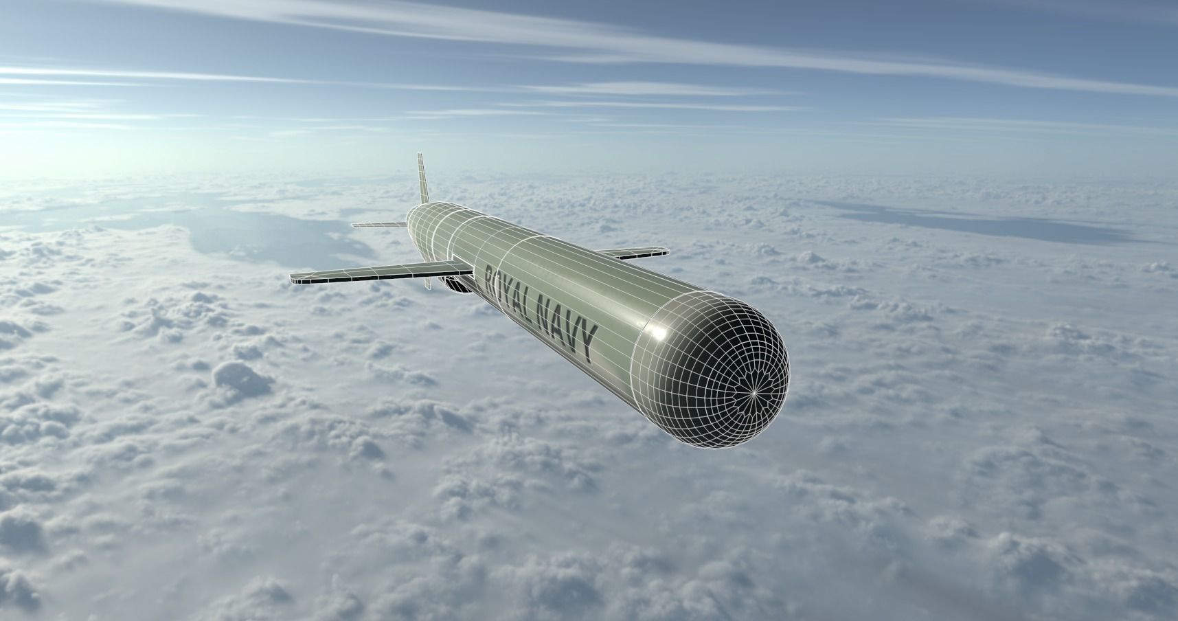 Tomahawk Missile Low-poly 3D model_4