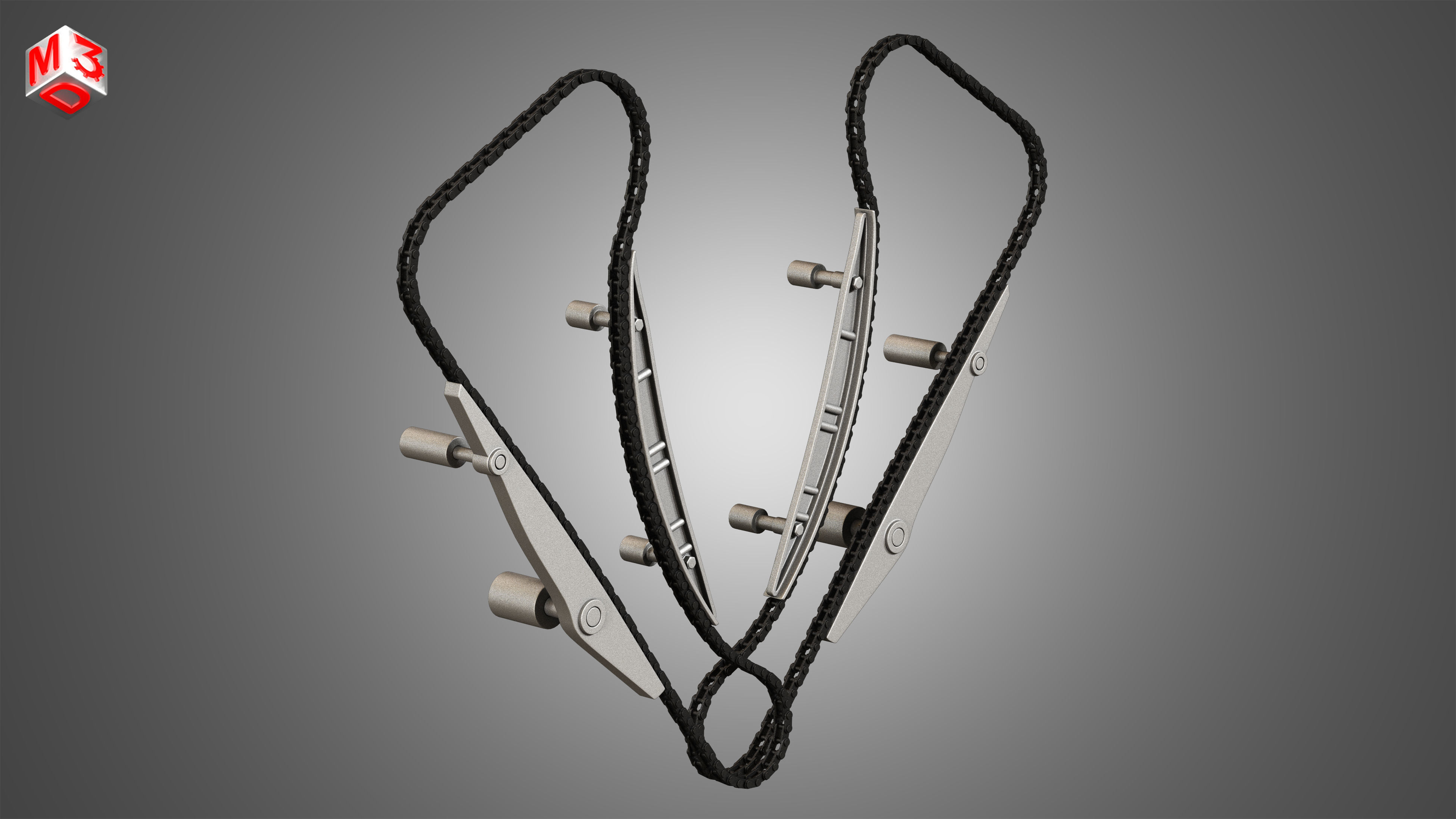 Engine Timing Chains 3D model_1