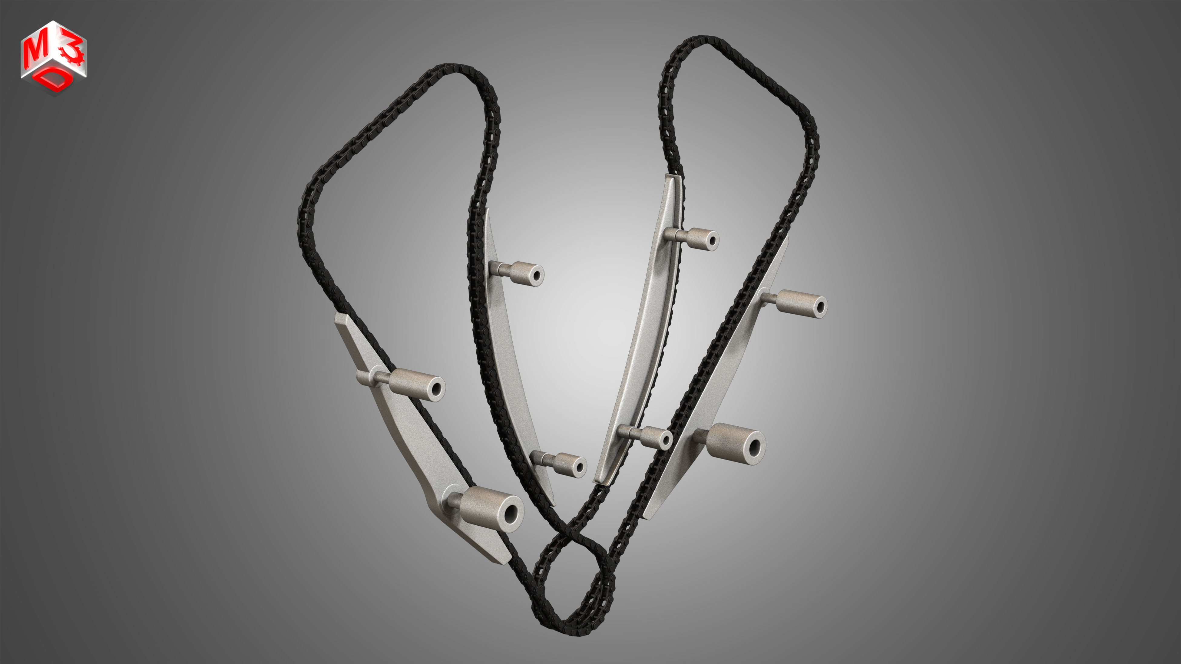 Engine Timing Chains 3D model_2