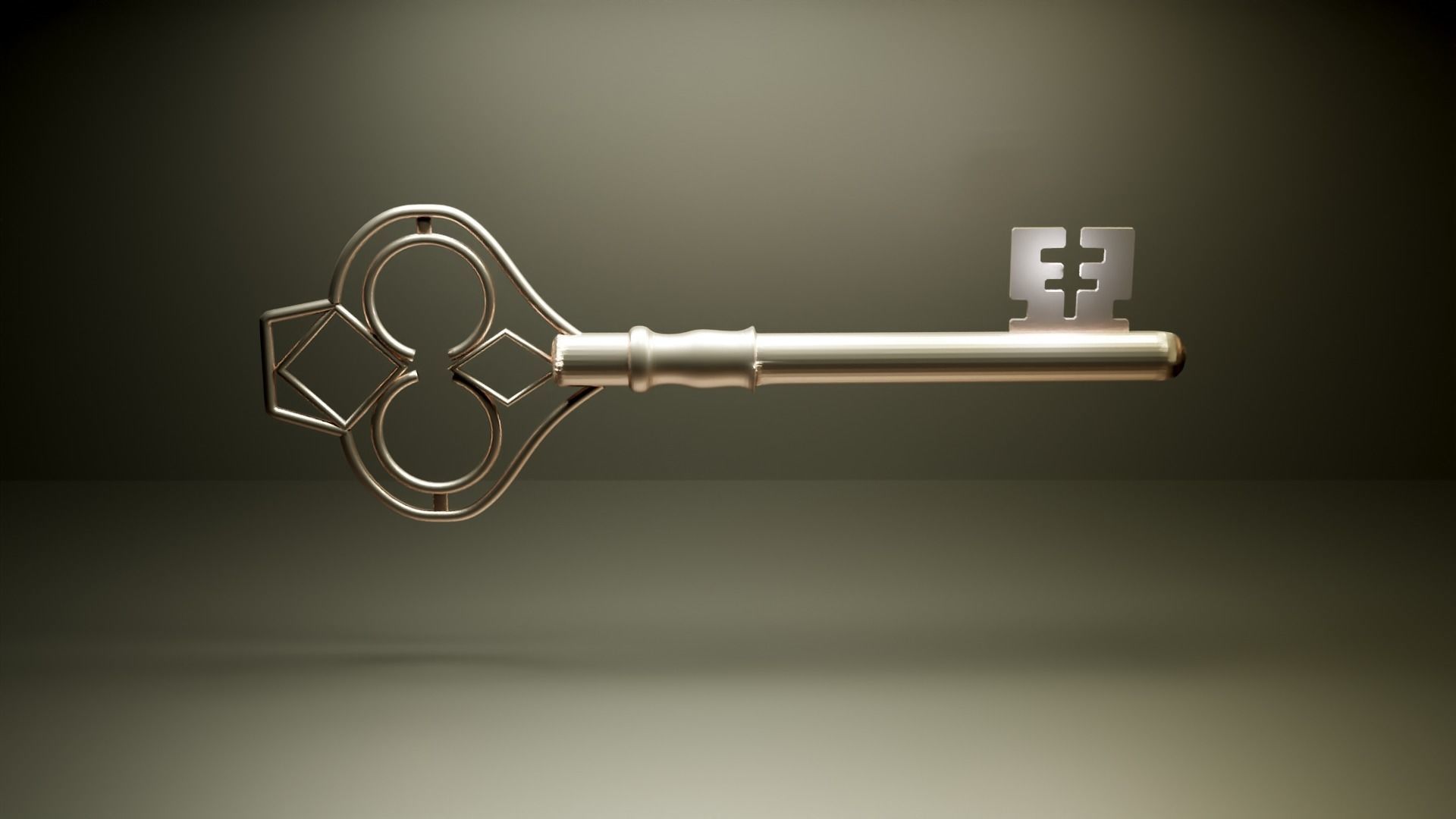 Old key  3D print model_1