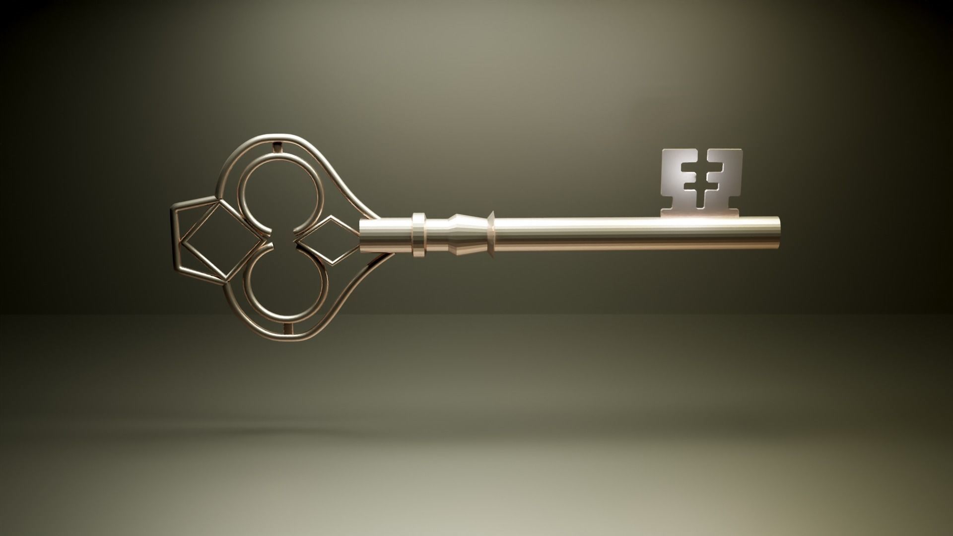 Old key  3D print model_2
