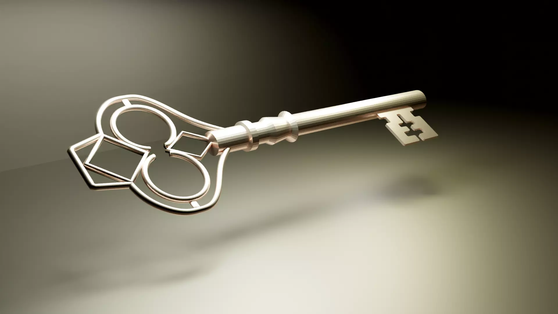 Old key  3D print model_0