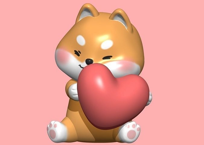 cute Shiba dog 3D print model