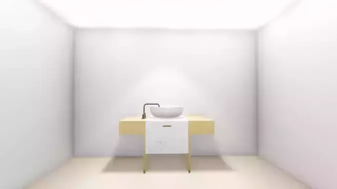 VANITY bathroom with sink and mirror 3D model