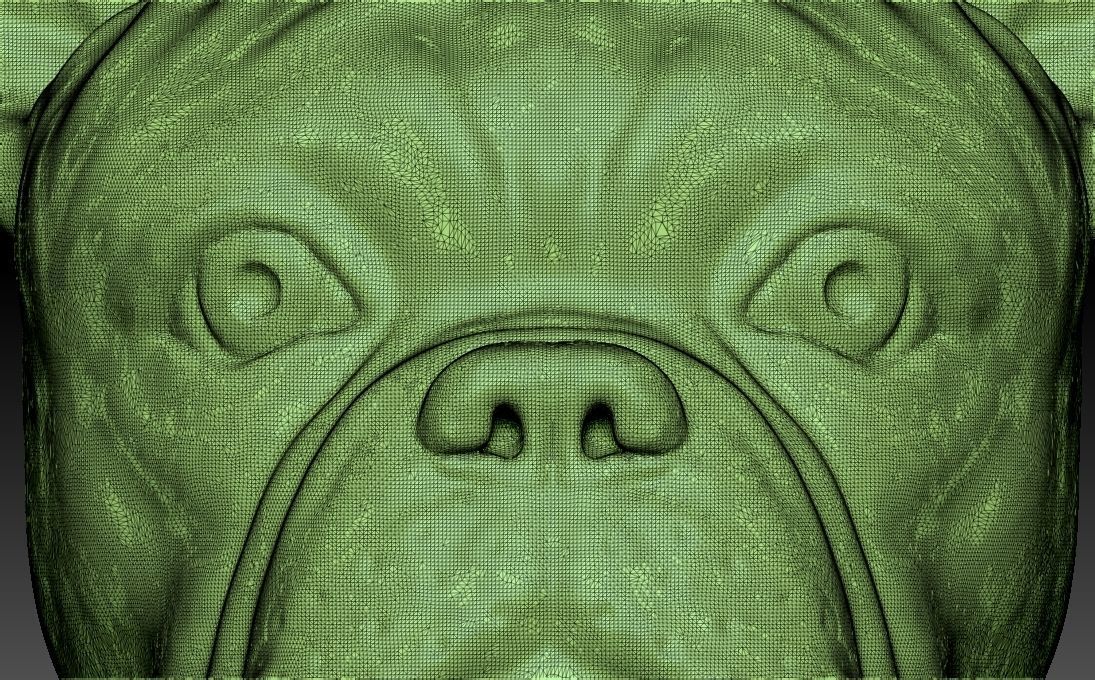 French Bulldog head for 3D printing 3D print model_22