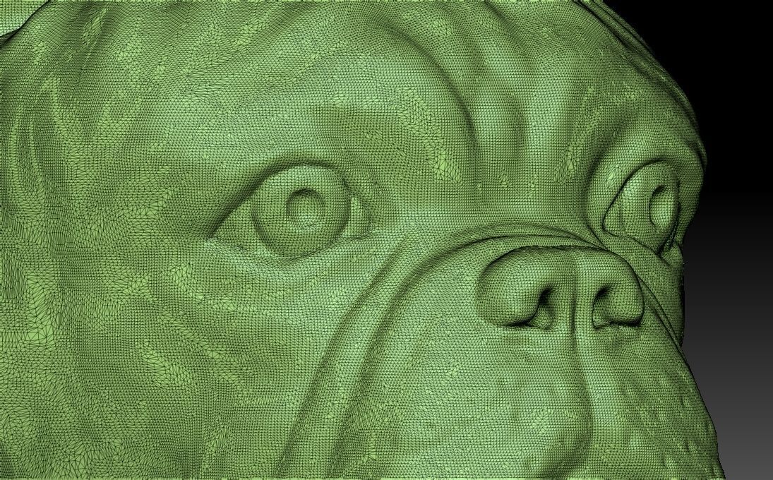 French Bulldog head for 3D printing 3D print model_23