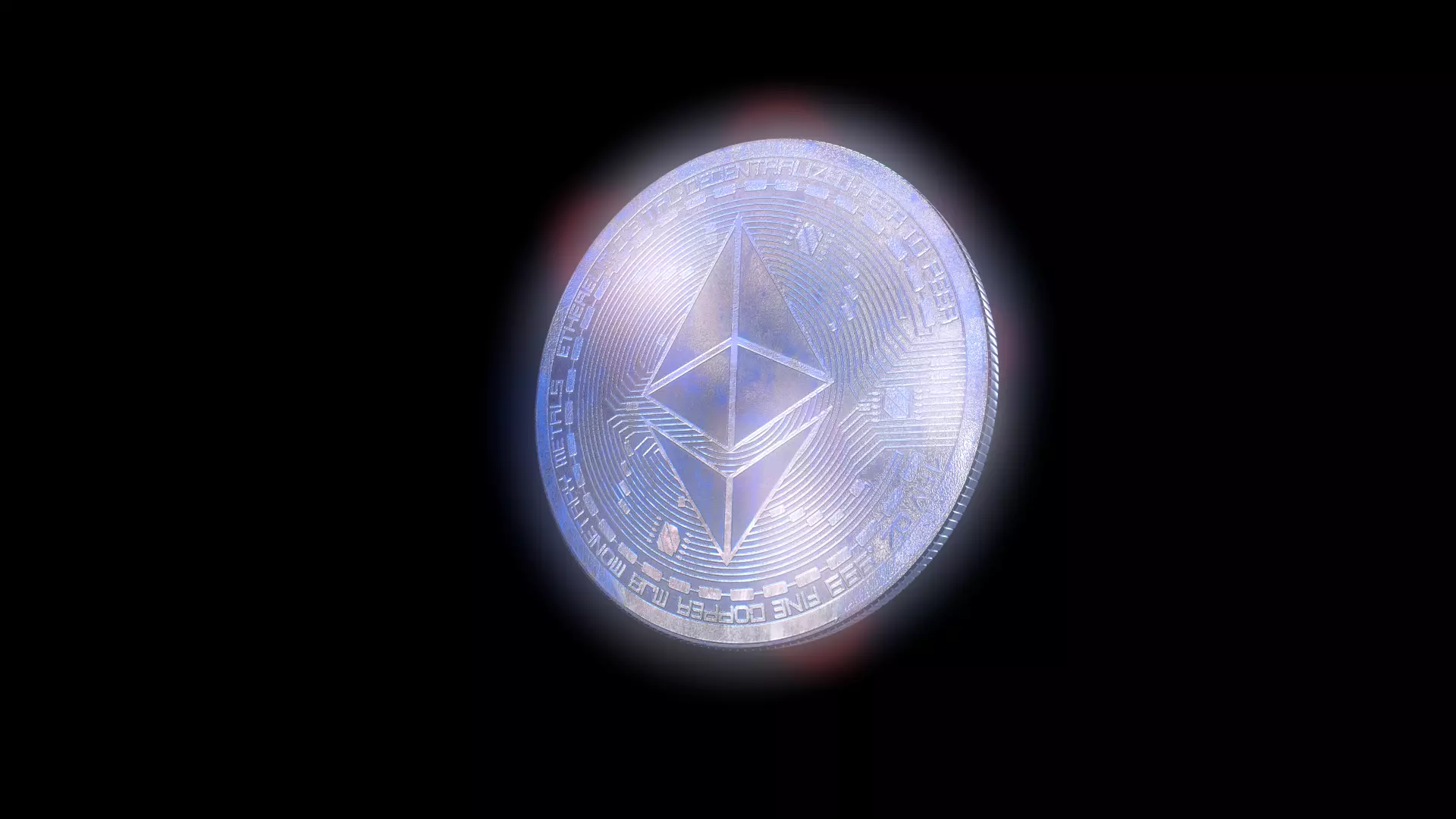 Ethereum cryptocurrency 3D model