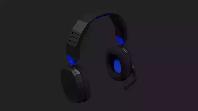 Lowpoly Style Gaming Headset