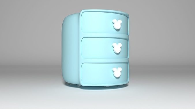Micky Commode Low-poly 3D model
