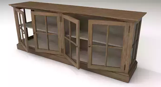 showcase wooden bookcase with glass doors