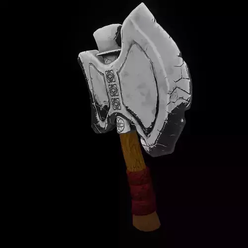 stylized axe HP to LP baked