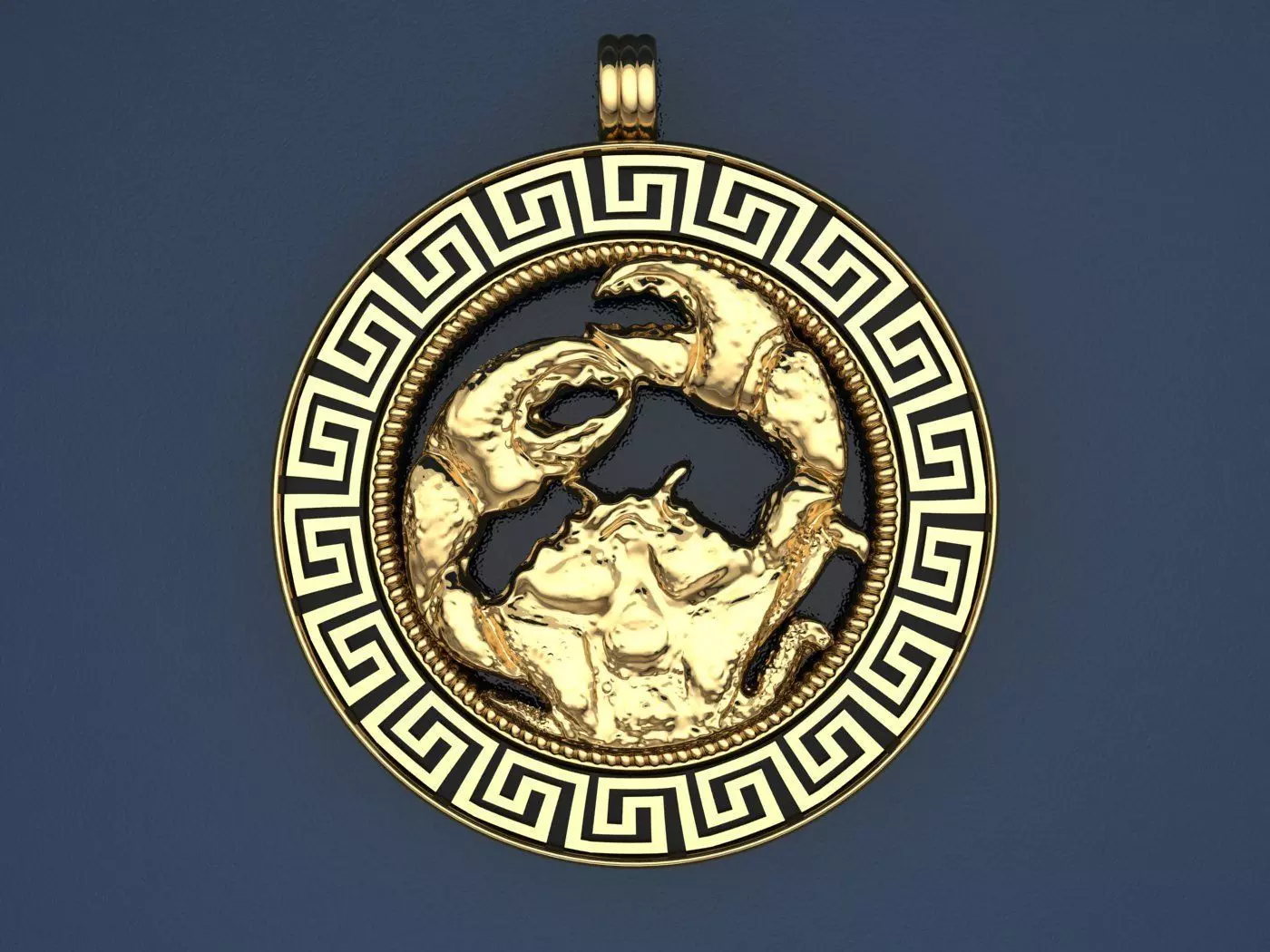 crab pendant - Cancer  3D print model_0