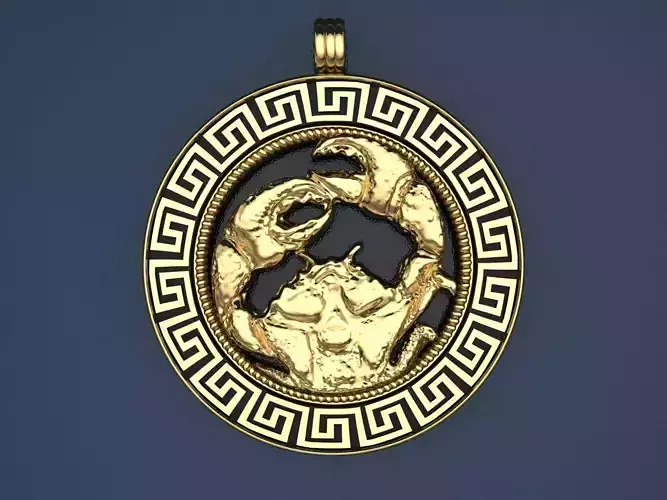 crab pendant - Cancer  3D print model