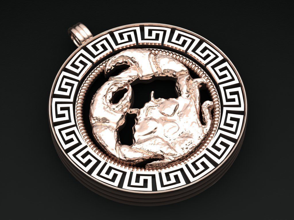 crab pendant - Cancer  3D print model_3