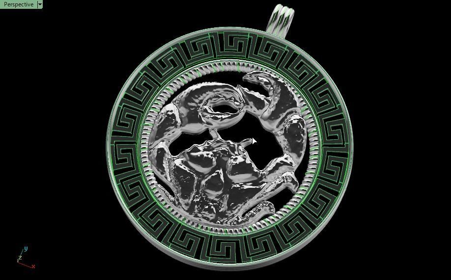 crab pendant - Cancer  3D print model_18