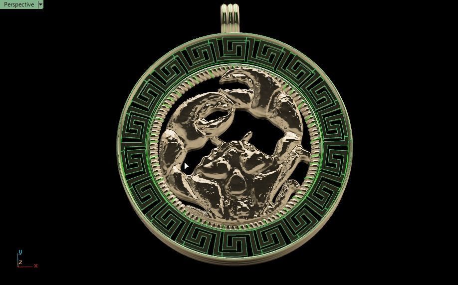 crab pendant - Cancer  3D print model_17