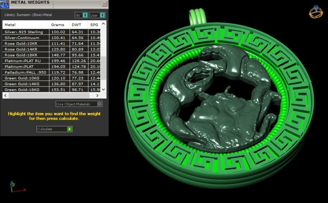 crab pendant - Cancer  3D print model_12