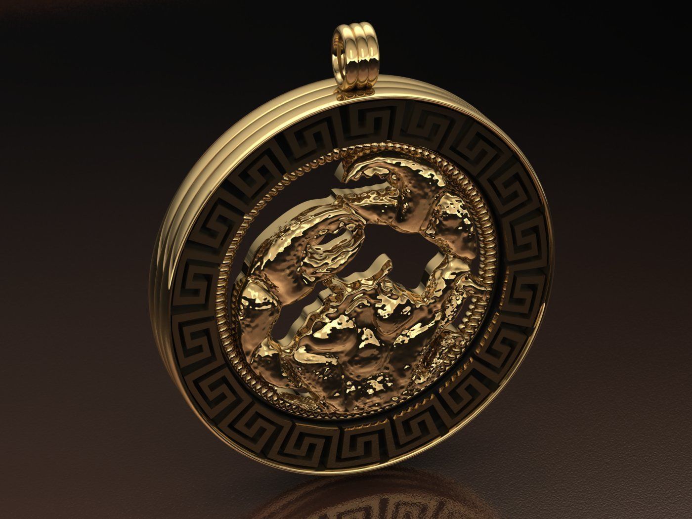 crab pendant - Cancer  3D print model_7