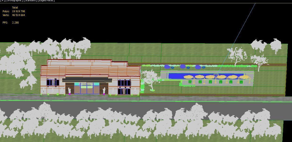 Exterior House Scene 6 - Pool Hotel 3D model_52