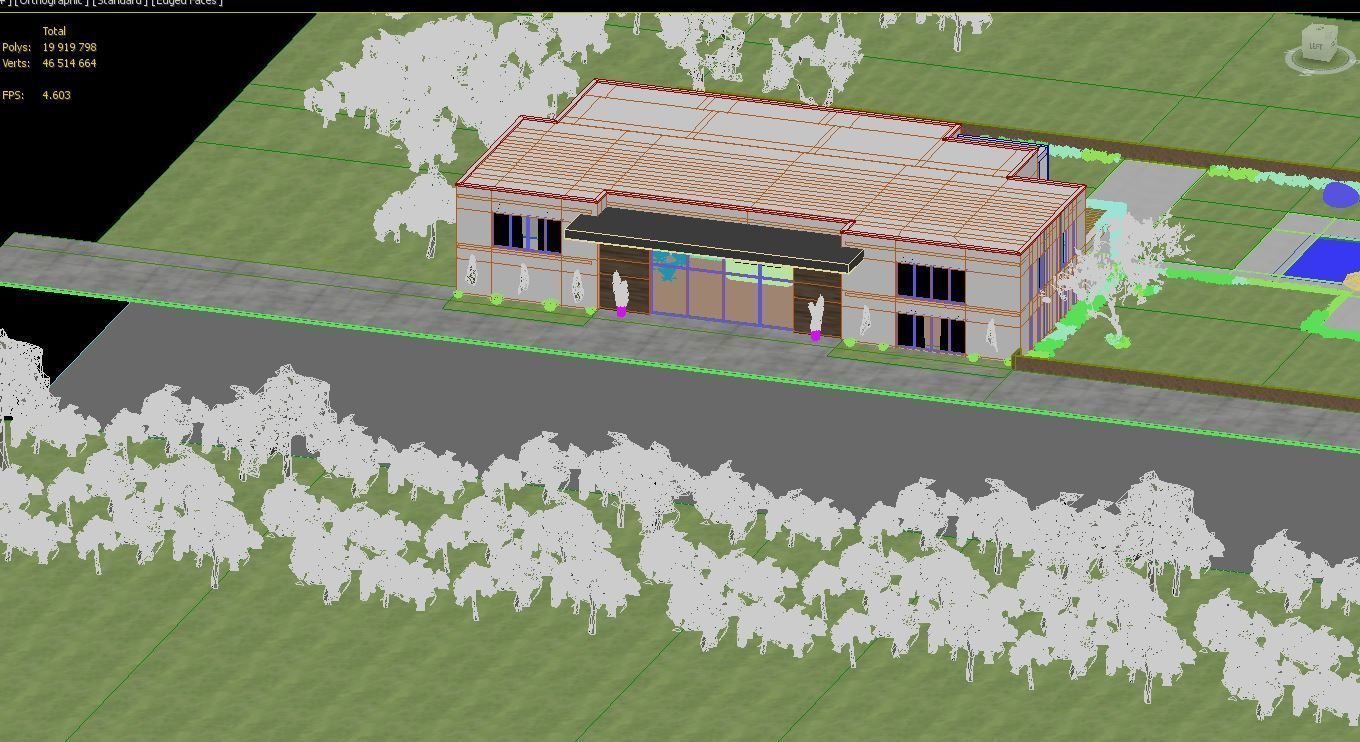 Exterior House Scene 6 - Pool Hotel 3D model_53