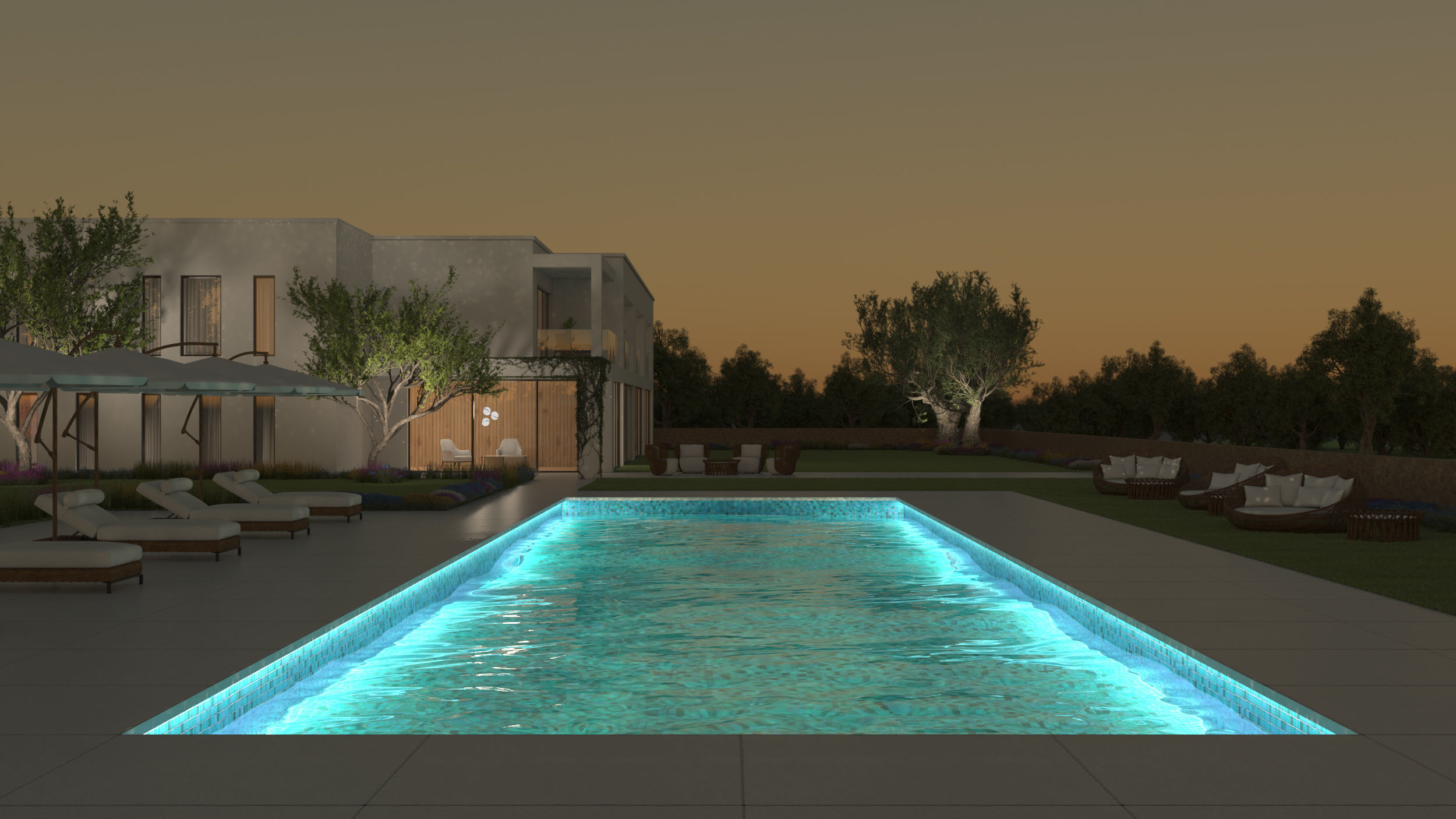 Exterior House Scene 6 - Pool Hotel 3D model_9