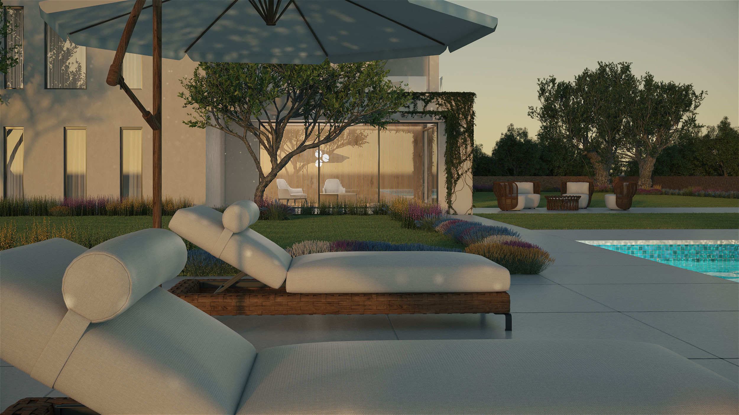 Exterior House Scene 6 - Pool Hotel 3D model_24
