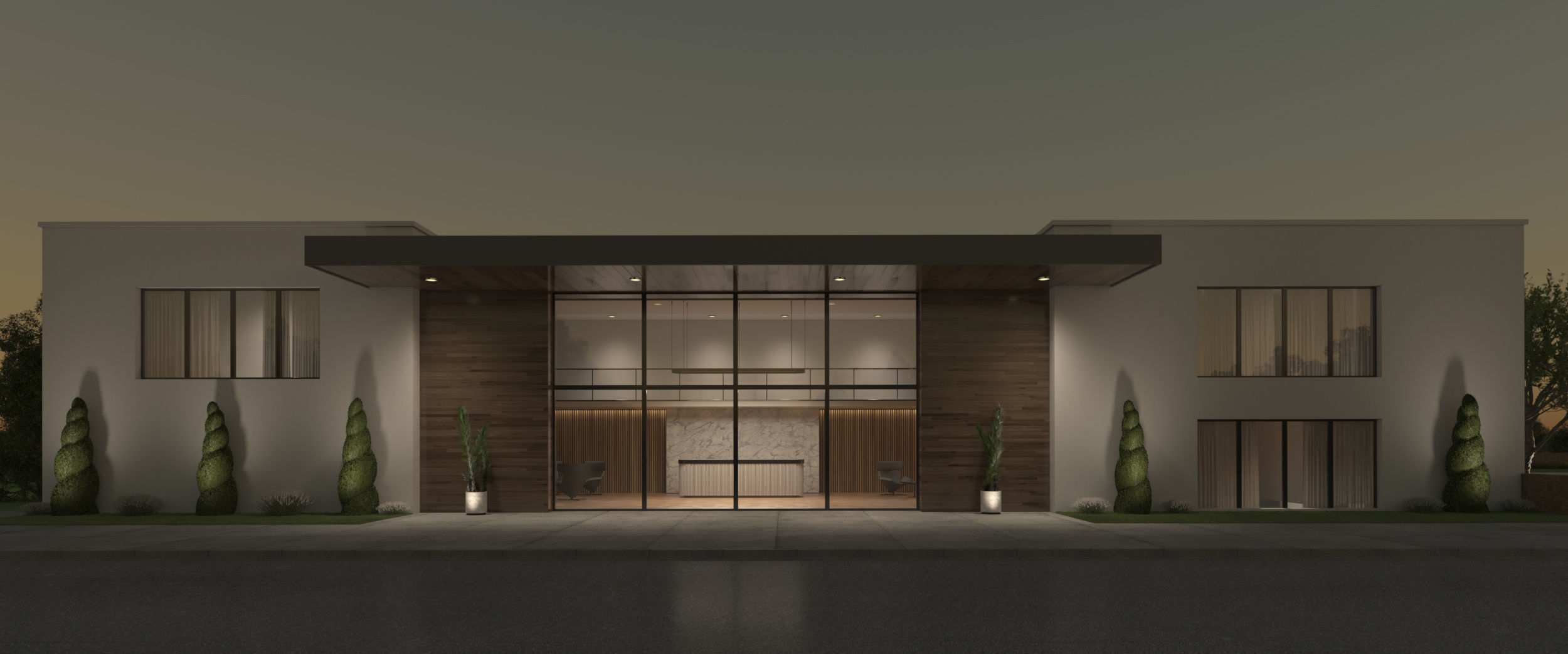 Exterior House Scene 6 - Pool Hotel 3D model_30