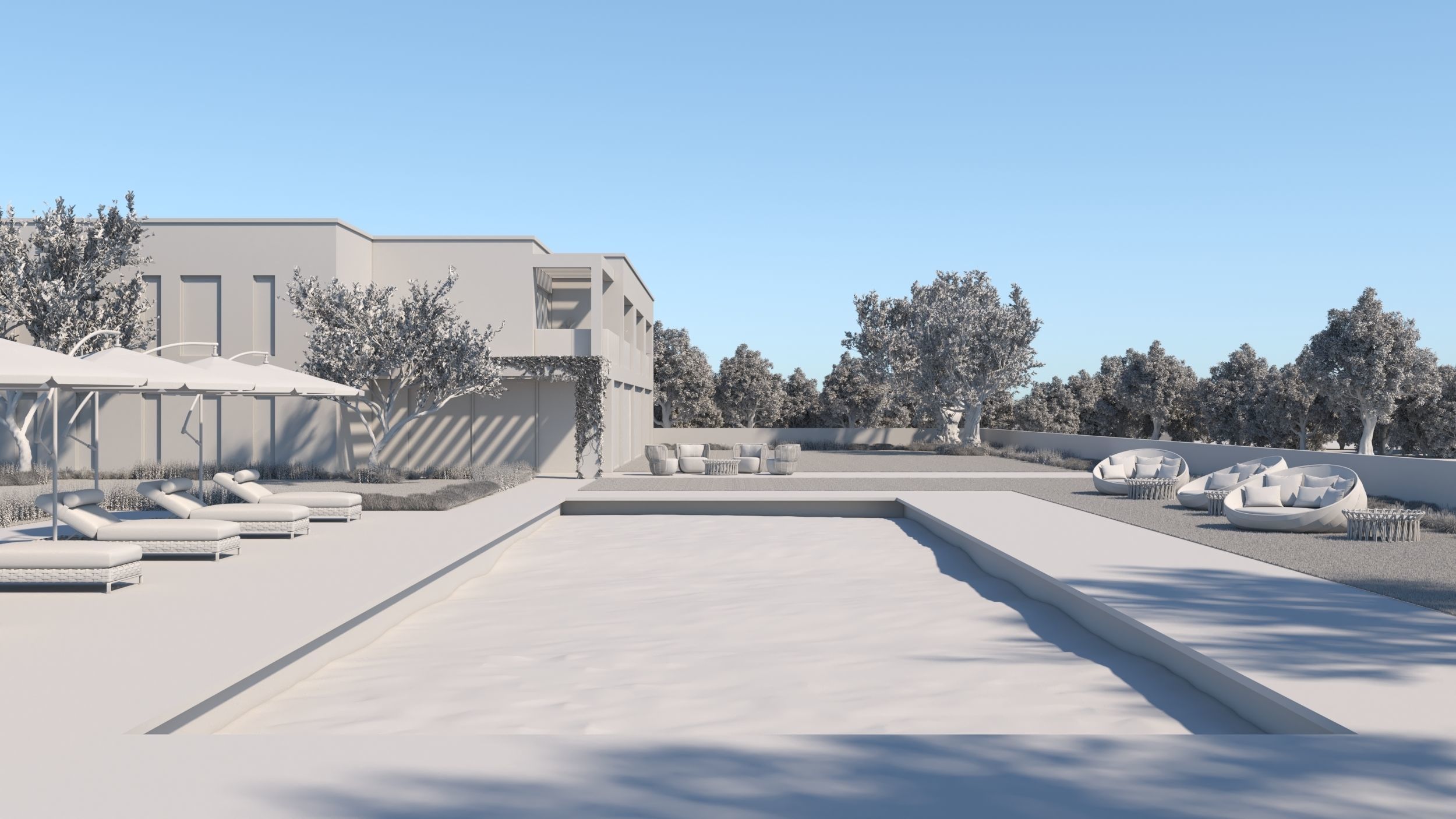 Exterior House Scene 6 - Pool Hotel 3D model_5