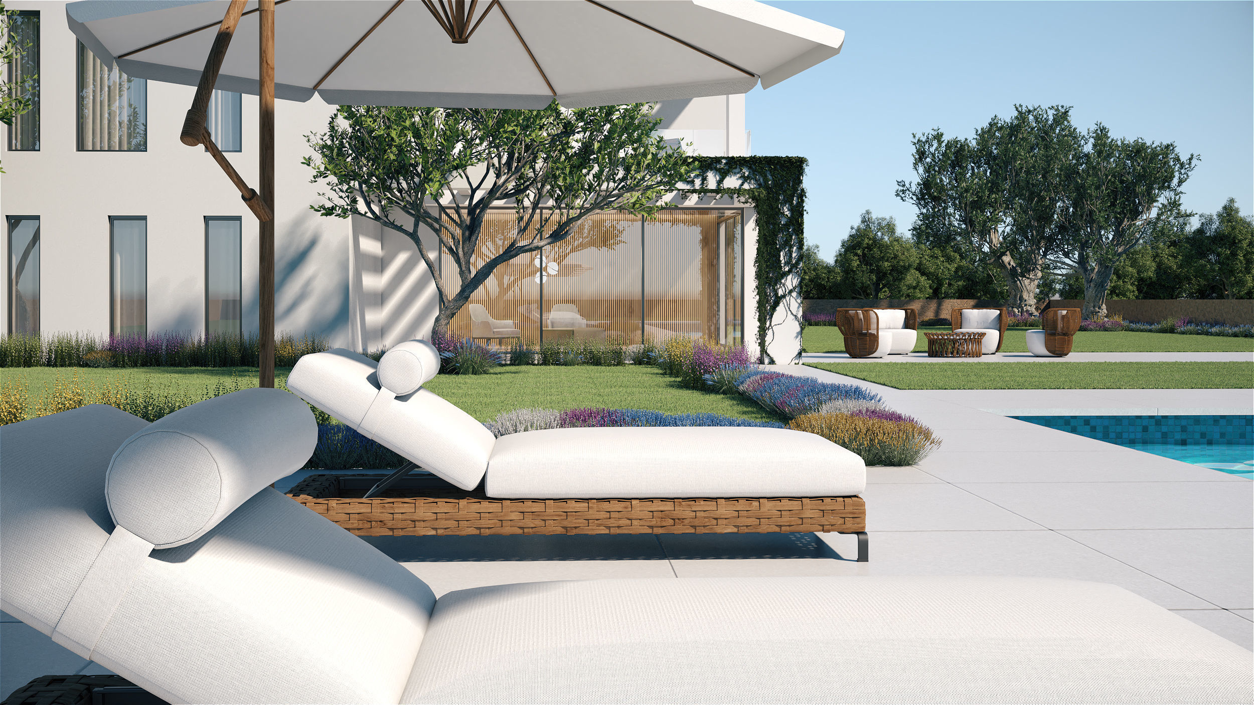 Exterior House Scene 6 - Pool Hotel 3D model_4