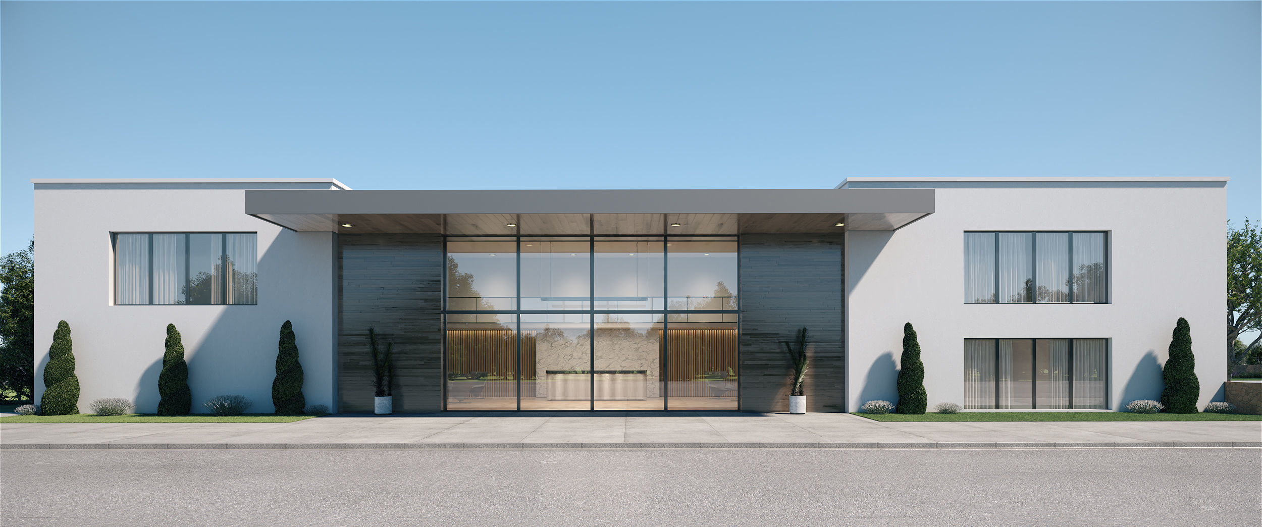 Exterior House Scene 6 - Pool Hotel 3D model_1