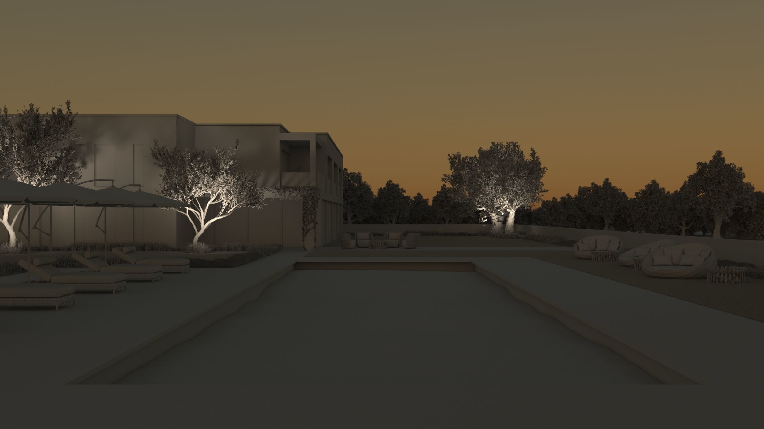 Exterior House Scene 6 - Pool Hotel 3D model_41