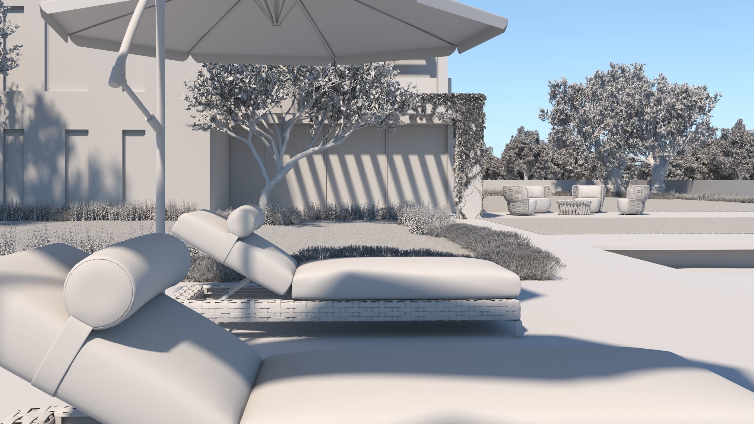 Exterior House Scene 6 - Pool Hotel 3D model_33