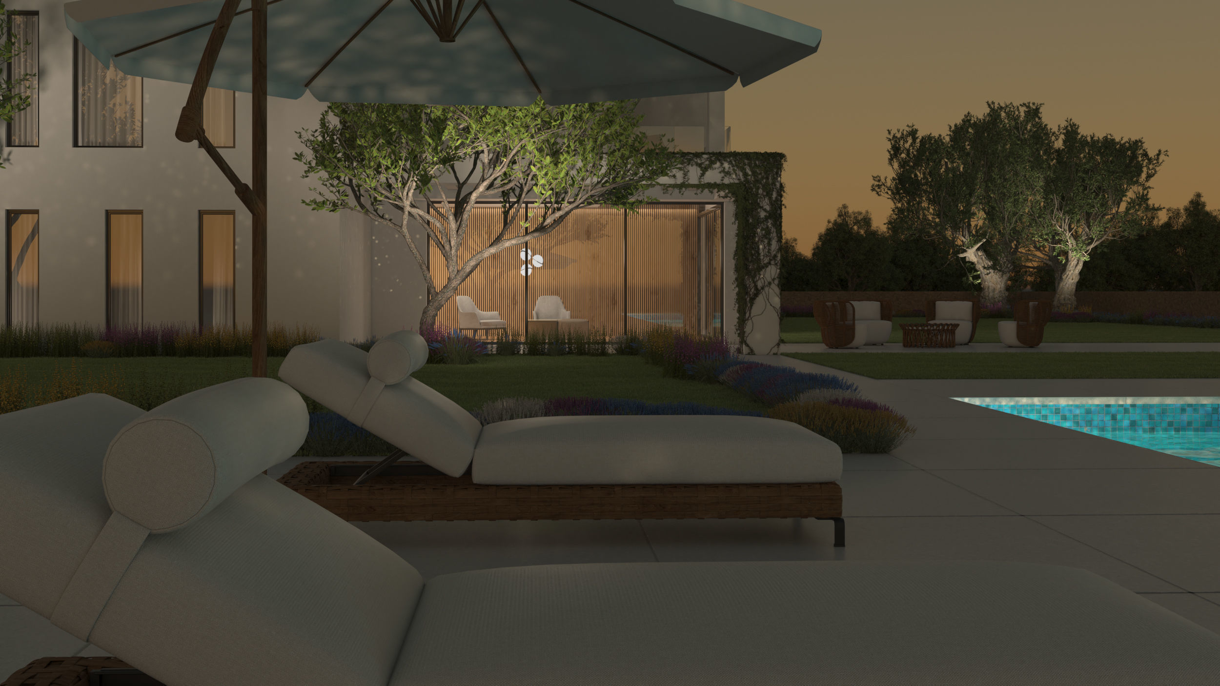 Exterior House Scene 6 - Pool Hotel 3D model_23