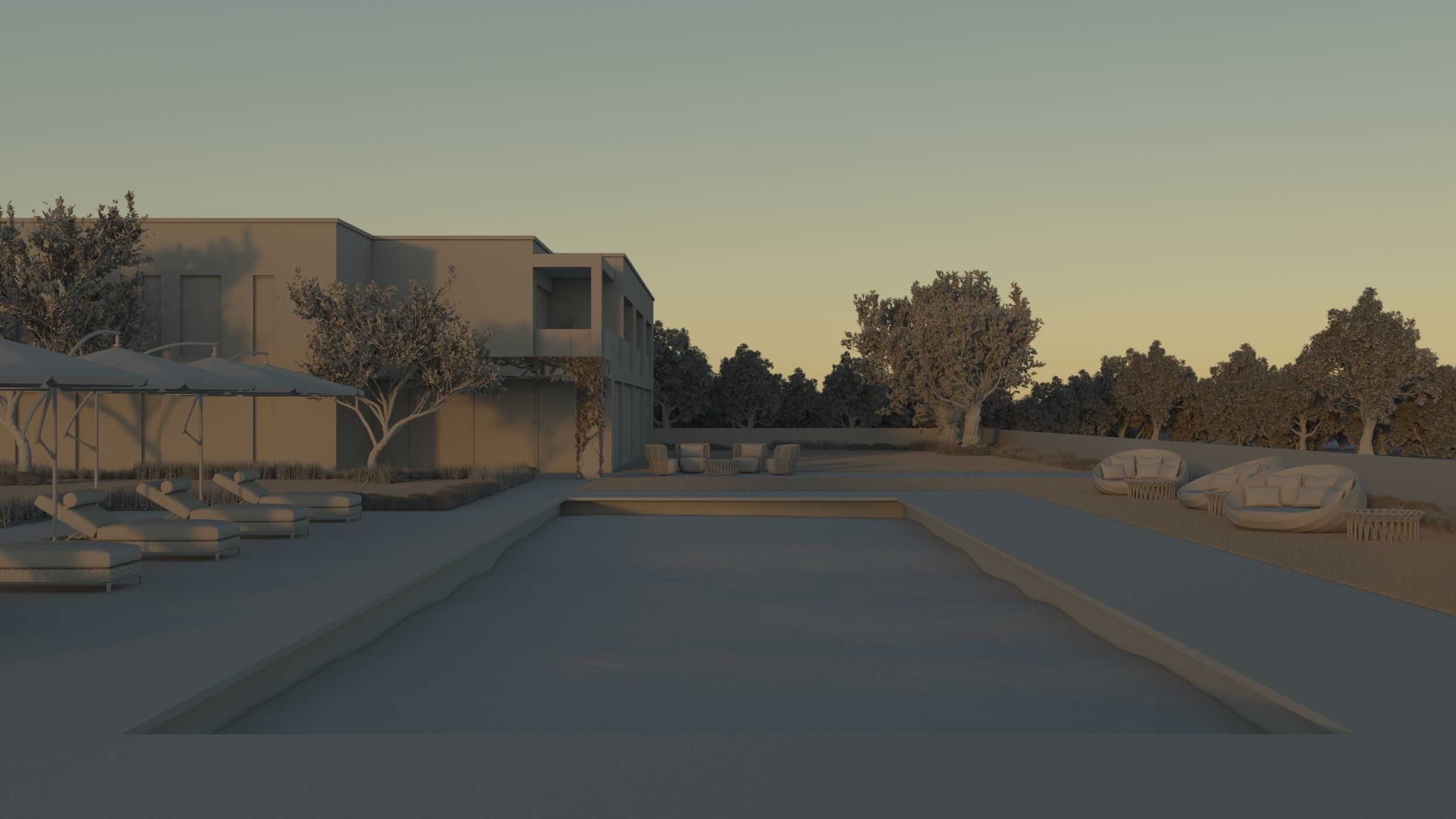 Exterior House Scene 6 - Pool Hotel 3D model_42