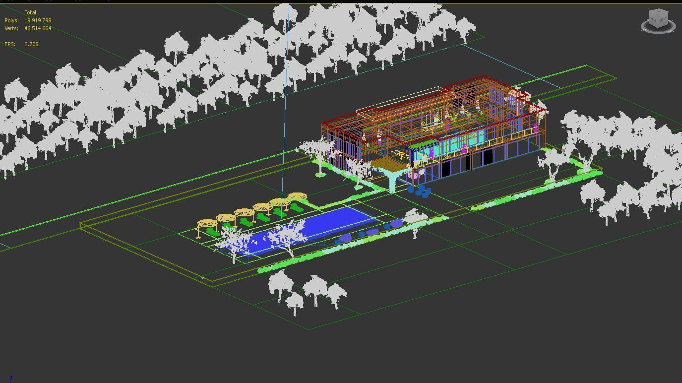 Exterior House Scene 6 - Pool Hotel 3D model_51